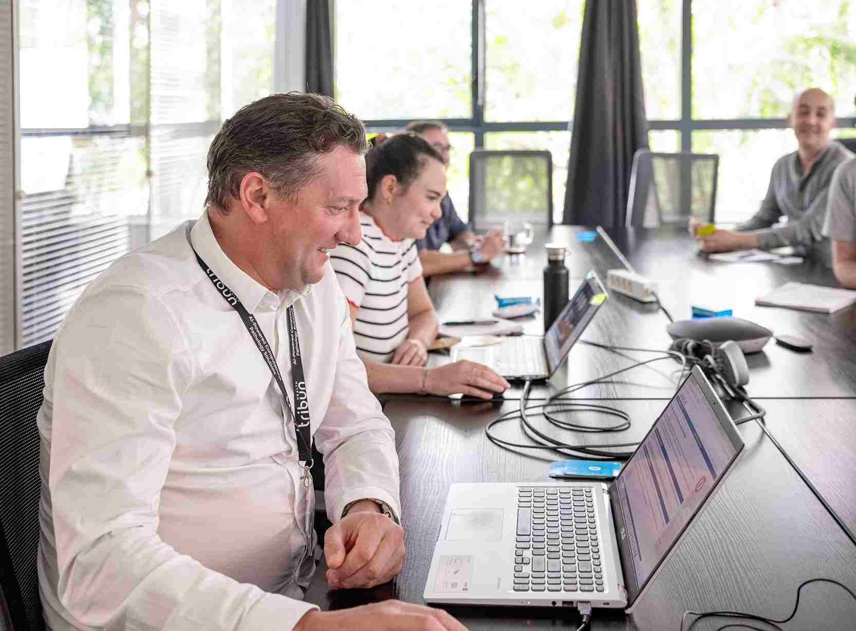 Team working together on their computer